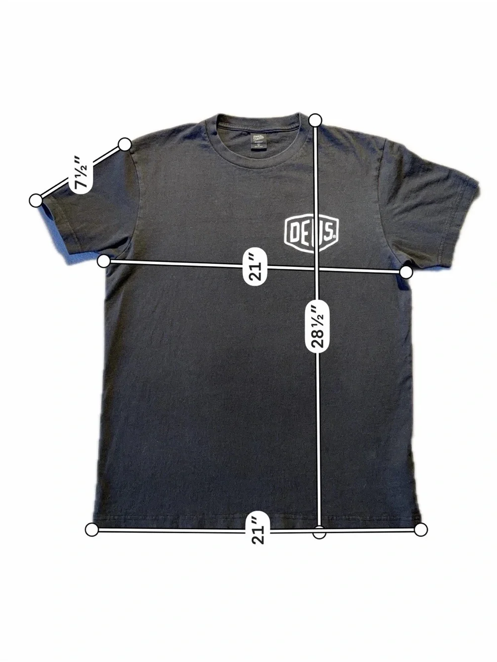 Deus Ex Machina T-Shirt Men’s Large Black Motorcycles Parts & Service Tee